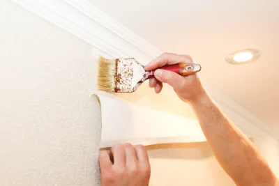 Pose de papier peint au Roc — revêtements muraux et toiles de verre